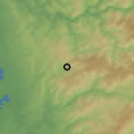 Shaded relief of the 53 km around Macieira de Cambra, drawn from the GMTED2010 grid