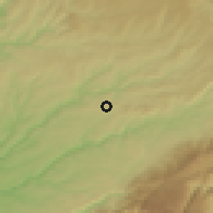Shaded relief of the 53 km around Mangualde, drawn from the GMTED2010 grid