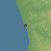 Shaded relief of the 53 km around Matosinhos, drawn from the GMTED2010 grid