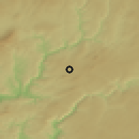 Shaded relief of the 53 km around Mogadouro, drawn from the GMTED2010 grid