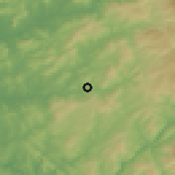 Shaded relief of the 53 km around Moreira de Cónegos, drawn from the GMTED2010 grid