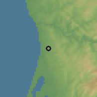 Shaded relief of the 53 km around Nogueira da Regedoura, drawn from the GMTED2010 grid