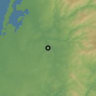 Shaded relief of the 53 km around Oliveira do Bairro, drawn from the GMTED2010 grid