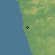 Shaded relief of the 53 km around Pedroso, drawn from the GMTED2010 grid