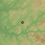 Shaded relief of the 53 km around Penafiel, drawn from the GMTED2010 grid
