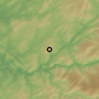 Shaded relief of the 53 km around Perafita, drawn from the GMTED2010 grid