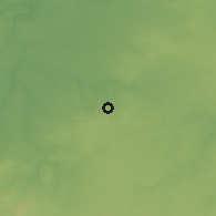 Shaded relief of the 54 km around Aljustrel, drawn from the GMTED2010 grid