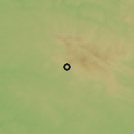 Shaded relief of the 54 km around Portalegre, drawn from the GMTED2010 grid