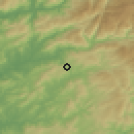 Shaded relief of the 53 km around Póvoa de Lanhoso, drawn from the GMTED2010 grid