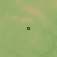 Shaded relief of the 54 km around Redondo, drawn from the GMTED2010 grid