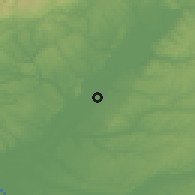 Shaded relief of the 54 km around Almeirim, drawn from the GMTED2010 grid
