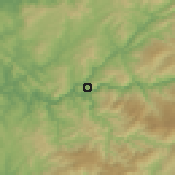 Shaded relief of the 53 km around Alpendurada e Matos, drawn from the GMTED2010 grid