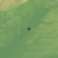 Shaded relief of the 54 km around Alpiarça, drawn from the GMTED2010 grid