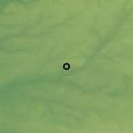 Shaded relief of the 54 km around Santo André, drawn from the GMTED2010 grid