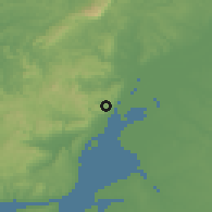 Shaded relief of the 54 km around São João dos Montes, drawn from the GMTED2010 grid