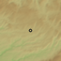 Shaded relief of the 53 km around Sátão, drawn from the GMTED2010 grid
