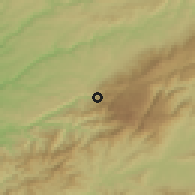 Shaded relief of the 53 km around Seia, drawn from the GMTED2010 grid