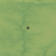 Shaded relief of the 54 km around Serpa, drawn from the GMTED2010 grid