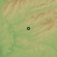 Shaded relief of the 53 km around Sertã, drawn from the GMTED2010 grid