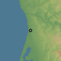 Shaded relief of the 53 km around Silvalde, drawn from the GMTED2010 grid