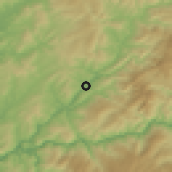 Shaded relief of the 53 km around Amarante, drawn from the GMTED2010 grid