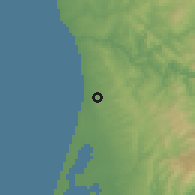 Shaded relief of the 53 km around Souto, drawn from the GMTED2010 grid