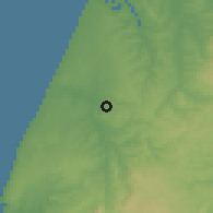 Shaded relief of the 53 km around Souto da Carpalhosa, drawn from the GMTED2010 grid