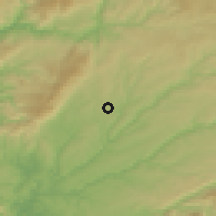 Shaded relief of the 53 km around Tondela, drawn from the GMTED2010 grid