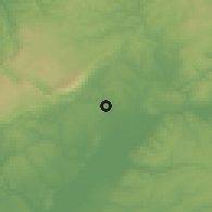 Shaded relief of the 53 km around Torres Novas, drawn from the GMTED2010 grid