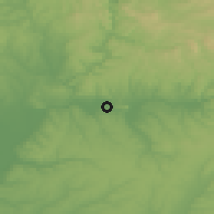 Shaded relief of the 53 km around Tramagal, drawn from the GMTED2010 grid