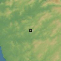 Shaded relief of the 53 km around Vale, drawn from the GMTED2010 grid