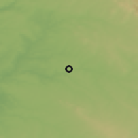 Shaded relief of the 54 km around Vale da Amoreira, drawn from the GMTED2010 grid