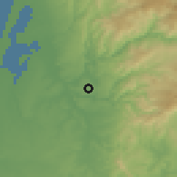 Shaded relief of the 53 km around Valongo do Vouga, drawn from the GMTED2010 grid