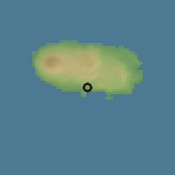 Shaded relief of the 54 km around Angra, drawn from the GMTED2010 grid