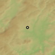 Shaded relief of the 53 km around Valpaços, drawn from the GMTED2010 grid