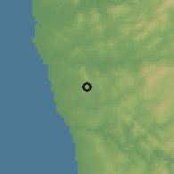 Shaded relief of the 53 km around Anta, drawn from the GMTED2010 grid