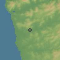 Shaded relief of the 53 km around Vila Frescainha, drawn from the GMTED2010 grid