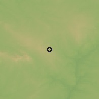 Shaded relief of the 54 km around Vila Viçosa, drawn from the GMTED2010 grid