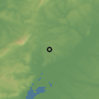 Shaded relief of the 54 km around Aveiras de Cima, drawn from the GMTED2010 grid