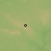 Shaded relief of the 54 km around Borba, drawn from the GMTED2010 grid