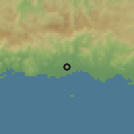 Shaded relief of the 59 km around Capitanejo, drawn from the GMTED2010 grid