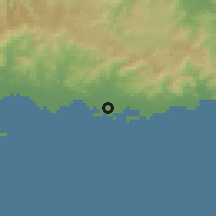 Shaded relief of the 59 km around Esperanza, drawn from the GMTED2010 grid