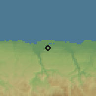 Shaded relief of the 59 km around Animas, drawn from the GMTED2010 grid