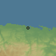 Shaded relief of the 59 km around Ingenio, drawn from the GMTED2010 grid