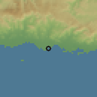 Shaded relief of the 59 km around Jauca, drawn from the GMTED2010 grid