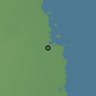 Shaded relief of the 57 km around Doha, drawn from the GMTED2010 grid