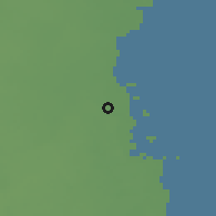 Shaded relief of the 57 km around al-H̱īsah, drawn from the GMTED2010 grid