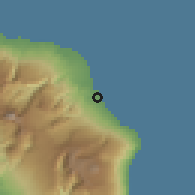 Shaded relief of the 58 km around Bras-Panon, drawn from the GMTED2010 grid