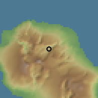 Shaded relief of the 58 km around Salazie, drawn from the GMTED2010 grid