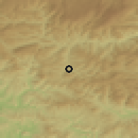 Shaded relief of the 51 km around Abrud, drawn from the GMTED2010 grid